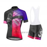 Liv Cycling Jersey Bib Short 2019 Women Short Sleeve Purple Red Black