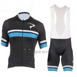 Pinarello Cycling Jersey Bib Short 2017 Men Short Sleeve Black and Blue