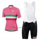 Sportful Cycling Jersey Bib Short 2017 Women Short Sleeve Pink