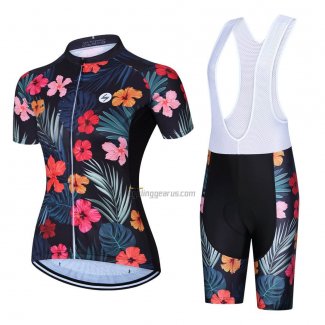 Steep Cycling Jersey Bib Short 2023 Women Short Sleeve pink Black