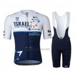 Israel Cycling Academy Cycling Jersey Bib Short 2021 Men Short Sleeve Bluee White