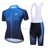 Steep Cycling Jersey Bib Short 2023 Men Short Sleeve Blue Black