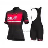 ALE Cycling Jersey Bib Short 2021 Women Short Sleeve Red