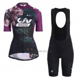 Liv Cycling Jersey Bib Short 2022 Women Short Sleeve Purple