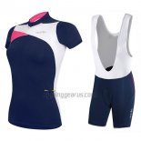 RH+ Cycling Jersey Bib Short 2017 Women Short Sleeve Blue