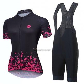 Steep Cycling Jersey Bib Short 2023 Women Short Sleeve Pink Black