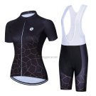 Steep Cycling Jersey Bib Short 2023 Women Short Sleeve Black White