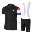 Coq Sportif Tour de France Cycling Jersey Bib Short 2017 Men Short Sleeve Black