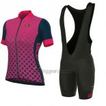 ALE Excel Bolas Cycling Jersey Bib Short 2017 Women Short Sleeve Black and Pink