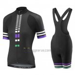 Liv Zebra Cycling Jersey Bib Short 2017 Women Short Sleeve Black