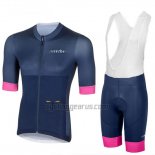 RH+ Cycling Jersey Bib Short 2018 Women Short Sleeve Dark Blue