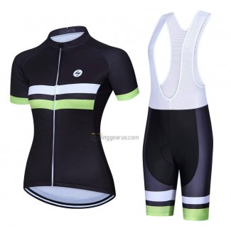 Steep Cycling Jersey Bib Short 2023 Women Short Sleeve Black White