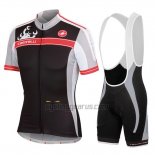 Castelli Cycling Jersey Bib Short 2016 Women Short Sleeve Black and Red