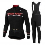 Sportful Cycling Jersey Bib Tight 2020 Women Long Sleeve Black Red