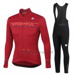 Sportful Cycling Jersey Bib Tight 2020 Women Long Sleeve Red