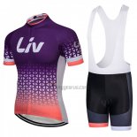 Liv Cycling Jersey Bib Short 2018 Women Short Sleeve Deep Purple