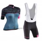 Northwave Cycling Jersey Bib Short 2017 Women Short Sleeve Black and Blue