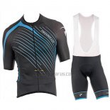Pinarello Cycling Jersey Bib Short 2017 Men Short Sleeve Blue and Black