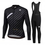 Sportful Cycling Jersey Bib Tight 2020 Women Long Sleeve Black White