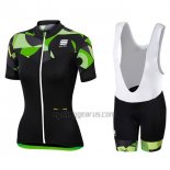 Sportful Cycling Jersey Bib Short 2017 Women Short Sleeve Primavera Black