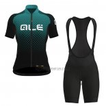 ALE Cycling Jersey Bib Short 2021 Women Short Sleeve Green