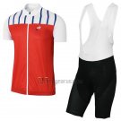 Coq Sportif Tour de France Cycling Jersey Bib Short 2017 Men Short Sleeve Red and White