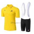 Coq Sportif Tour de France Cycling Jersey Bib Short 2017 Men Short Sleeve Yellow