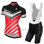 Nalini Zebrana Cycling Jersey Bib Short 2017 Women Short Sleeve Red and Black