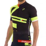 Pinarello Cycling Jersey Bib Short 2016 Men Short Sleeve Black and Green