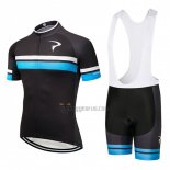 Pinarello Cycling Jersey Bib Short 2018 Men Short Sleeve Black and Blue