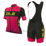 ALE R-ev1 Rumbls Cycling Jersey Bib Short 2017 Women Short Sleeve Pink