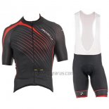 Pinarello Cycling Jersey Bib Short 2017 Men Short Sleeve Black and Red