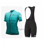 ALE Cycling Jersey Bib Short 2021 Women Short Sleeve Light Green