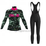 ALE Cycling Jersey Bib Tight 2017 Women Long Sleeve Camo Black