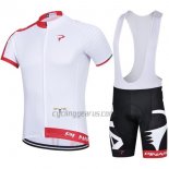Pinarello Cycling Jersey Bib Short 2018 Men Short Sleeve White Red