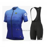 ALE Cycling Jersey Bib Short 2021 Women Short Sleeve Sky Blue