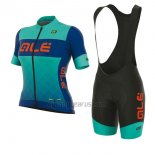 ALE R-ev1 Master Cycling Jersey Bib Short 2017 Women Short Sleeve Light Blue