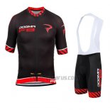 Pinarello Cycling Jersey Bib Short 2015 Men Short Sleeve Black and Red