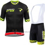 Pinarello Cycling Jersey Bib Short 2015 Men Short Sleeve Black and Yellow
