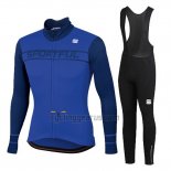 Sportful Cycling Jersey Bib Tight 2020 Women Long Sleeve Blue