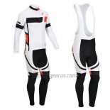Pinarello Cycling Jersey Bib Tight 2013 Men Long Sleeve Black and White