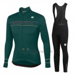 Sportful Cycling Jersey Bib Tight 2020 Women Long Sleeve Green